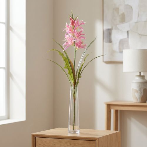 Artificial flowers, silk flowers ornamental lily pink 97cm | Floristik24.co.uk
