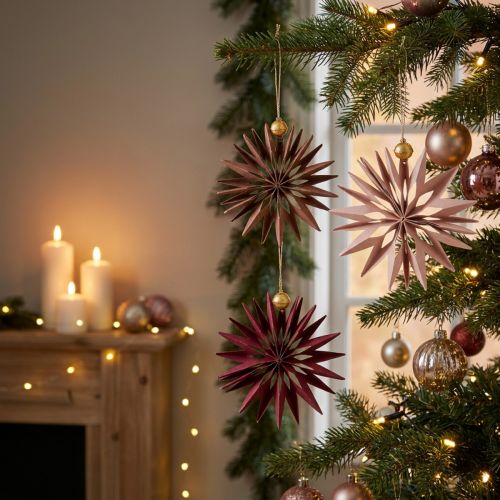 Decorative paper stars for hanging, perfect for festive decorations | Floristik24.co.uk