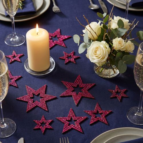 Scatter decoration star purple 3-5cm 48 pcs | Floristik24.co.uk