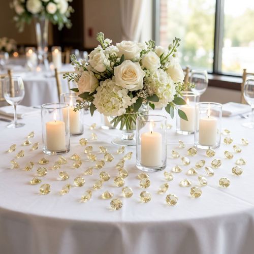 Decoration Diamonds Wedding Decoration Champagne 12mm 150 Pcs | Floristik24.co.uk