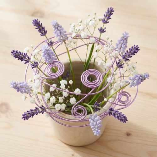 Purple aluminum wire, 2mm, for jewelry & decoration, lavender-colored craft wire, 500g - 60m | Floristik24.co.uk