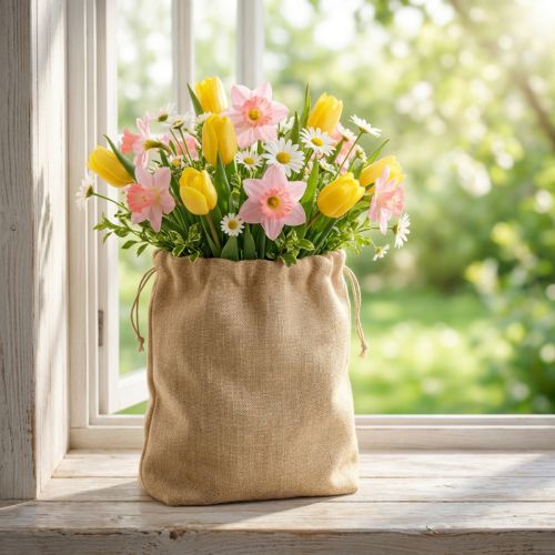 Jute bag 28×10cm H40cm | Floristik24.co.uk