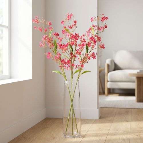 Kunstsilk Flower Stem Oncidium Orchid Decor Pink 112cm Set of 3 | Floristik24.co.uk