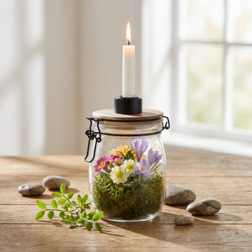Candle holder decorative glass