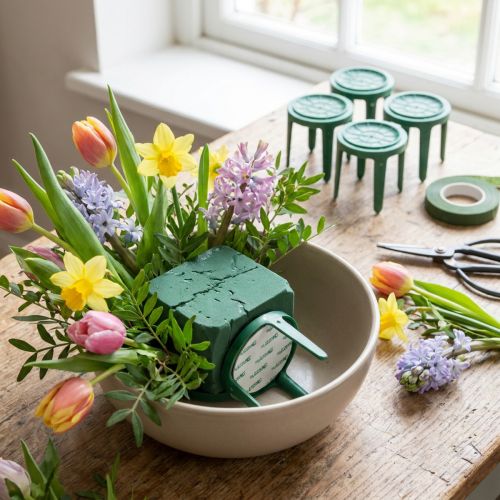 Pinholder Arrangement Holder Self-Adhesive for Floral Foam 3cm 5 Pcs | Floristik24.co.uk