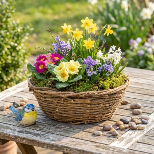 Rustic Natural Vine Decorative Bowl with Liner, 31cm | Floristik24.co.uk