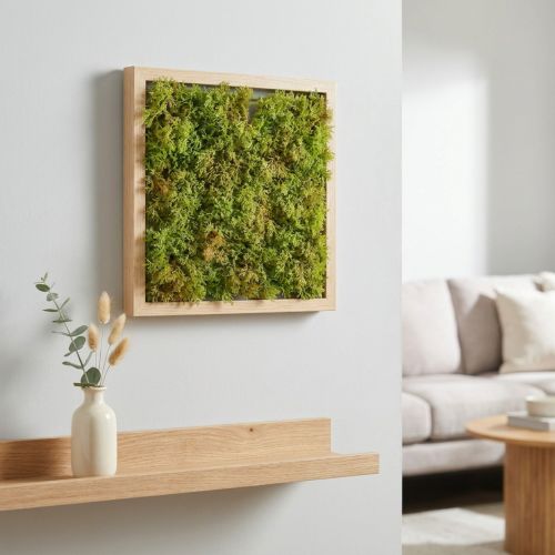 Moss artificial moss mat – perfect for moss picture light green 25×25cm | Floristik24.co.uk