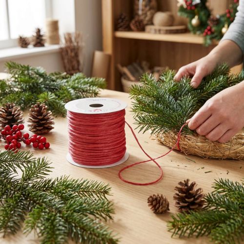 Wire wrapped 50m red | Floristik24.co.uk