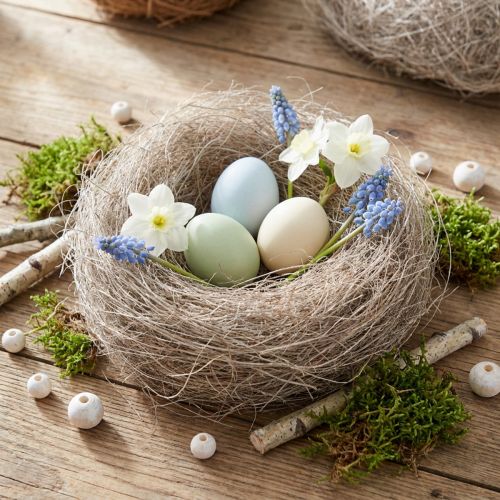 Natural craft material palm fibers, white washed, 1kg Palmyra palm for decoration & crafts | Floristik24.co.uk