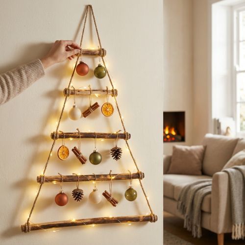 Wall decoration wood boho Christmas decoration flamed 75×105cm | Floristik24.co.uk