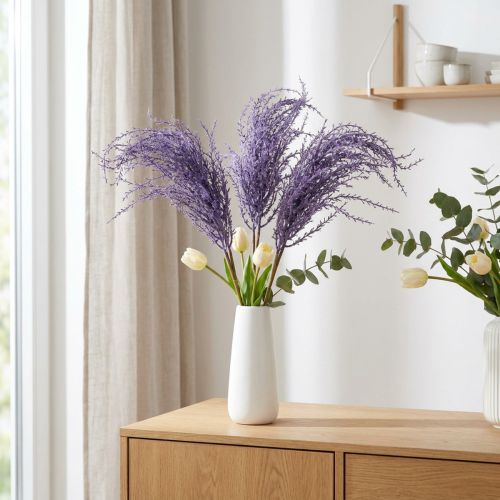 Artificial plants purple dry grass artificially flocked 62cm 3pcs | Floristik24.co.uk