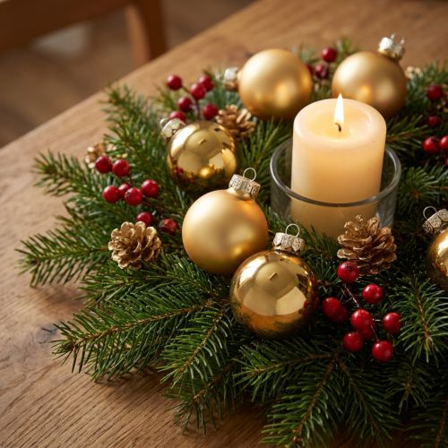 Mini Christmas balls glass in gold matt shine Ø3cm 22 pcs | Floristik24.co.uk
