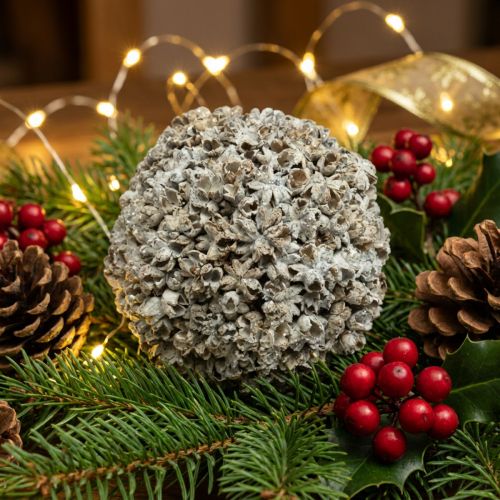 Christmas decoration Christmas ball white snowball Ø10cm | Floristik24.co.uk