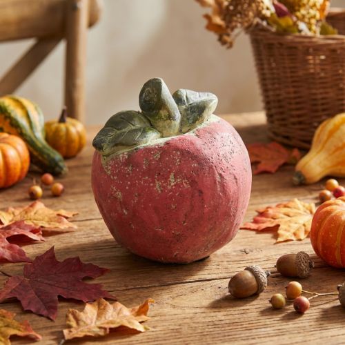 Apple for decorating, autumn, decorative fruit made of concrete, table decoration Ø13cm | Floristik24.co.uk