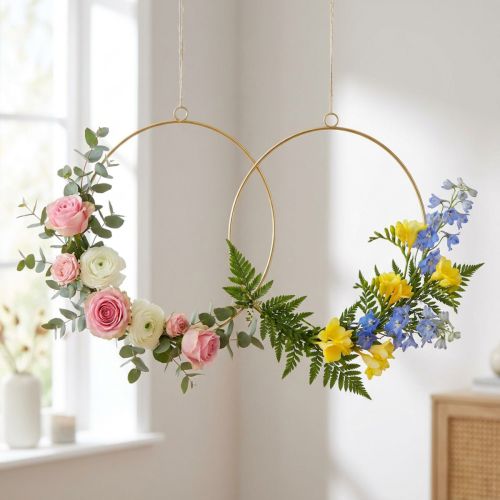 Product Decorative ring for hanging gold Ø35cm 4pcs