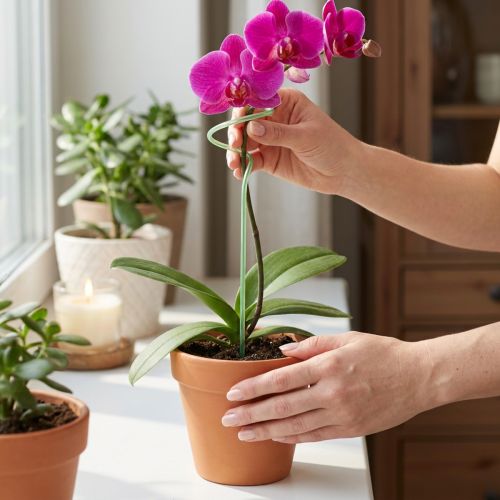 Plant support, flower stake, orchid stake, green Twister, 38cm | Floristik24.co.uk