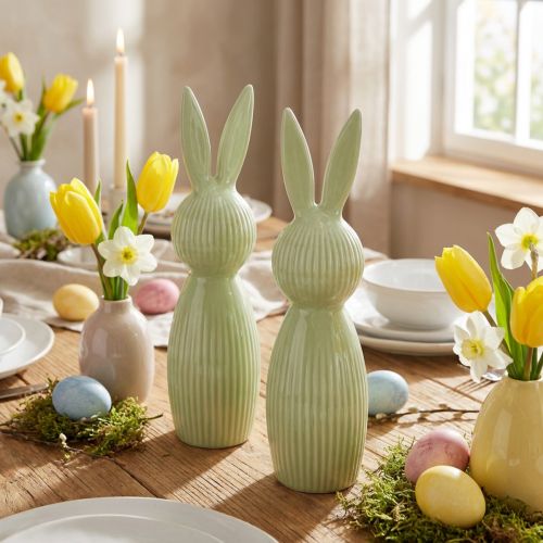 Ceramic Easter bunny figurine