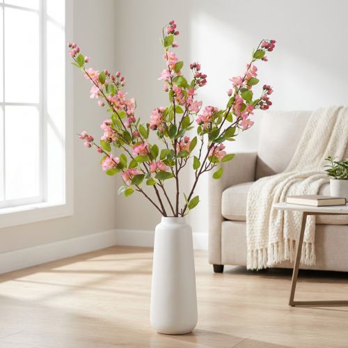 Cherry blossom artificial branch, spring accents for the home, 125cm | Floristik24.co.uk
