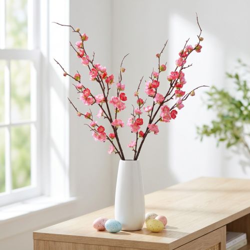 Cherry blossom branch decorative artificial branch dark pink 96cm 2pcs | Floristik24.co.uk