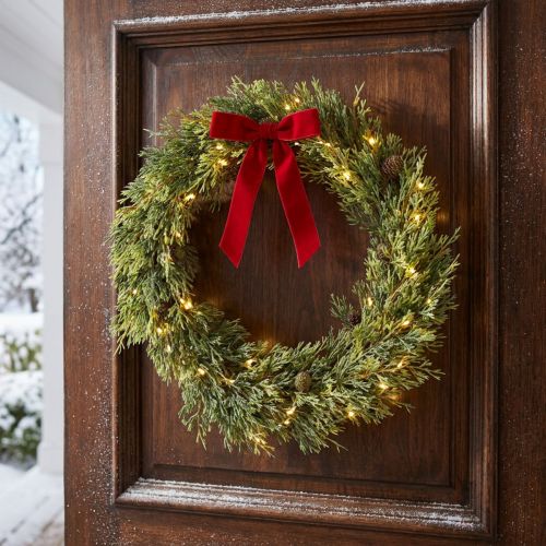 Artificial fir wreath with cones, Christmas decoration, door wreath, Ø36cm, green | Floristik24.co.uk