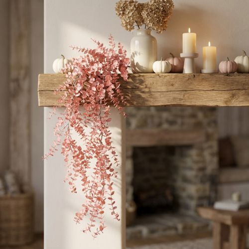 Artificial Eucalyptus Hanging Pink Artificial Plant Autumn 150cm | Floristik24.co.uk