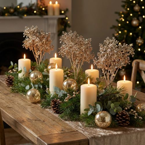 Gypsum Herb Gypsophila Artificial Plants Metallic L38cm 3pcs | Floristik24.co.uk