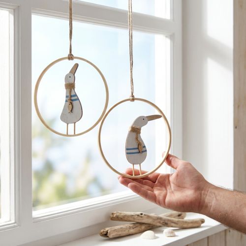 Hanging decoration window decoration hanger maritime decoration duck Ø15cm 4 pieces | Floristik24.co.uk