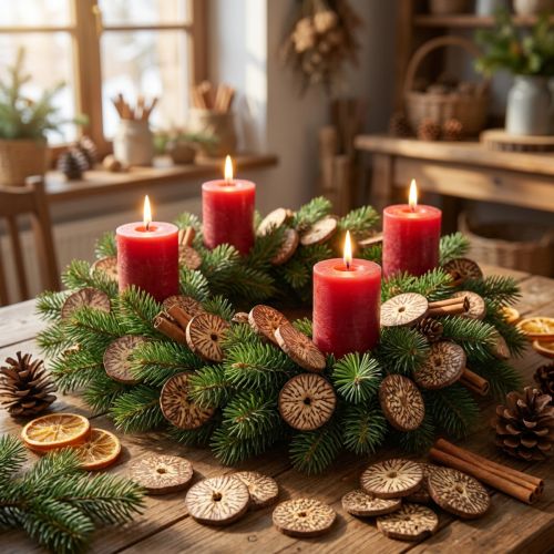 Wooden slices, decorative tree fruits, natural, DIY, FSC, 1-3.5cm, 300g | Floristik24.co.uk
