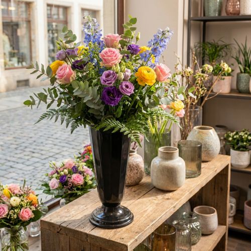 Adjustment vase Szwed Black Ø19cm | Floristik24.co.uk