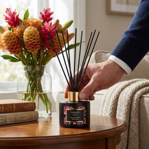 Room fragrance diffuser fragrance sticks Ginger Lily 75ml | Floristik24.co.uk