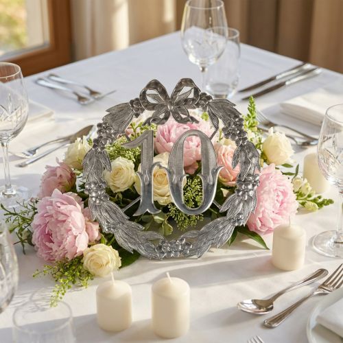 Anniversary number 10 in silver | Floristik24.co.uk
