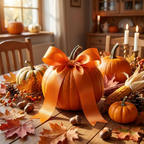 Gift and decoration ribbon orange 40mm 50m | Floristik24.co.uk