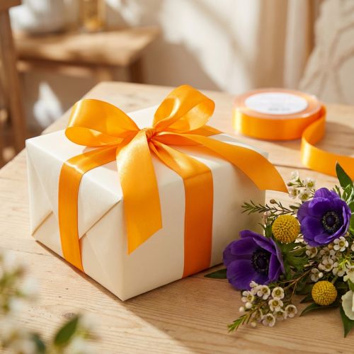 Gift and decoration ribbon 25mm x 50m Orange | Floristik24.co.uk
