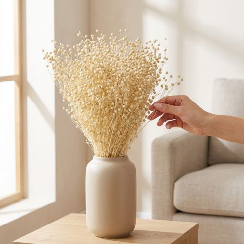Dried grass flax dried natural