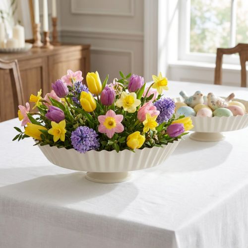 Metal plate grey retro decorative plate with base metal Ø24cm 2pcs | Floristik24.co.uk
