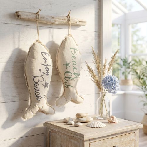 Product Maritime Decoration Fish for Hanging Fabric 34×14.5cm 2pcs