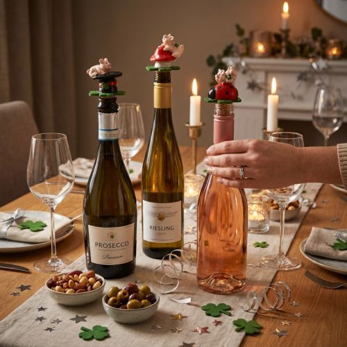 Wine Cork Champagne Cork Wine Stopper Lucky Symbols 6.5cm 3 Pcs | Floristik24.co.uk