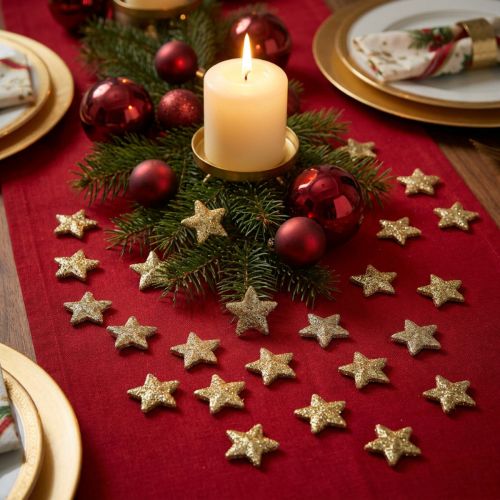 Stars Glitter Gold 1.5cm 144 pcs | Floristik24.co.uk