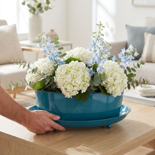 Metal table bowl, elegant and functional decoration for living spaces, 28cm | Floristik24.co.uk
