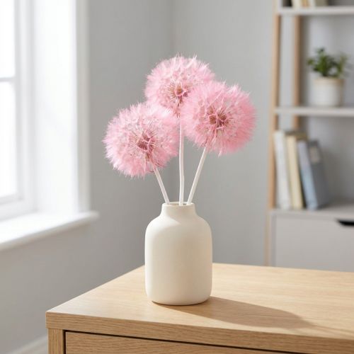Giant dried dandelion decoration, elegant home accessory, 12cm, 4 pieces | Floristik24.co.uk
