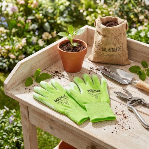 Kixx gardening gloves size 7 light green, lime | Floristik24.co.uk