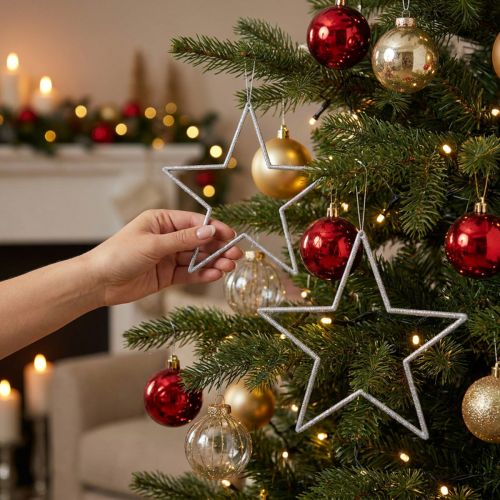Decorative Silver Stars,