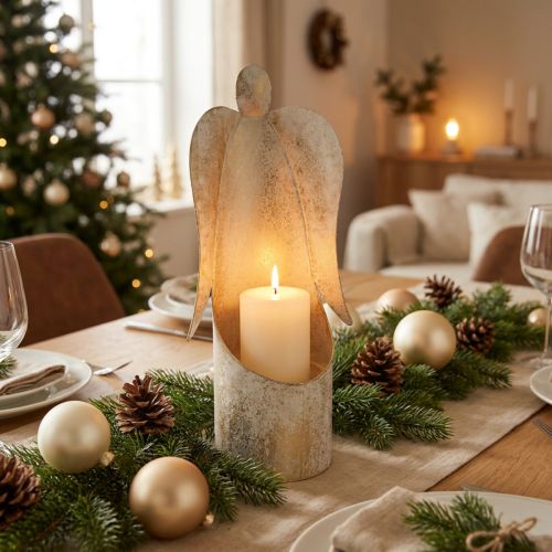 Product Golden Metal Angel Candle Holder for Table Decoration – 50cm