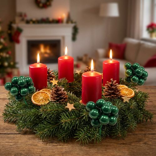 Mini Christmas balls on wire Ø25mm glass green 140p | Floristik24.co.uk