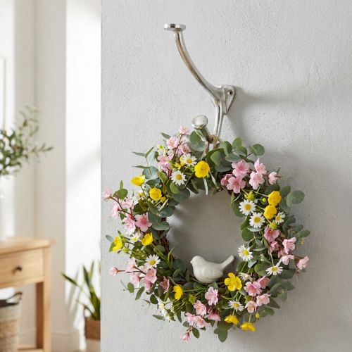 Wall hook vintage look silver metal decoration hook H22cm | Floristik24.co.uk