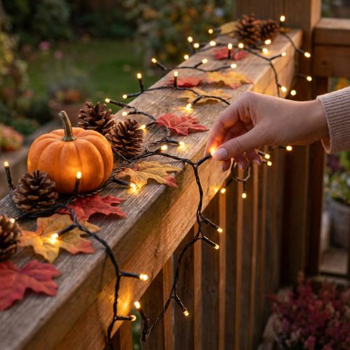 LED rice light chain 80 LED garland for outdoors warm white 6m | Floristik24.co.uk