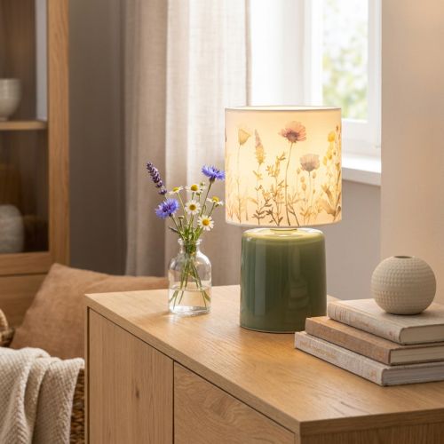 LED table lamp with floral pattern for stylish living room lighting, 23cm | Floristik24.co.uk