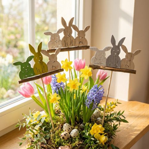 Deco plug Hase H37cm 8pcs | Floristik24.co.uk