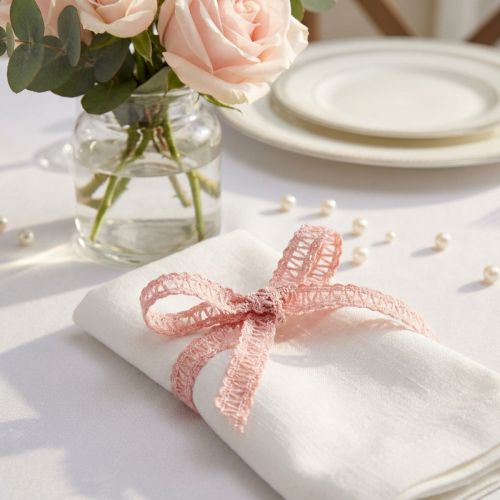 Decorative ribbon antique pink, lace ribbon, florist supplies, wedding W15mm L15m | Floristik24.co.uk