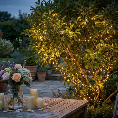 LED rice light chain 360 27m warm white for outside/inside | Floristik24.co.uk